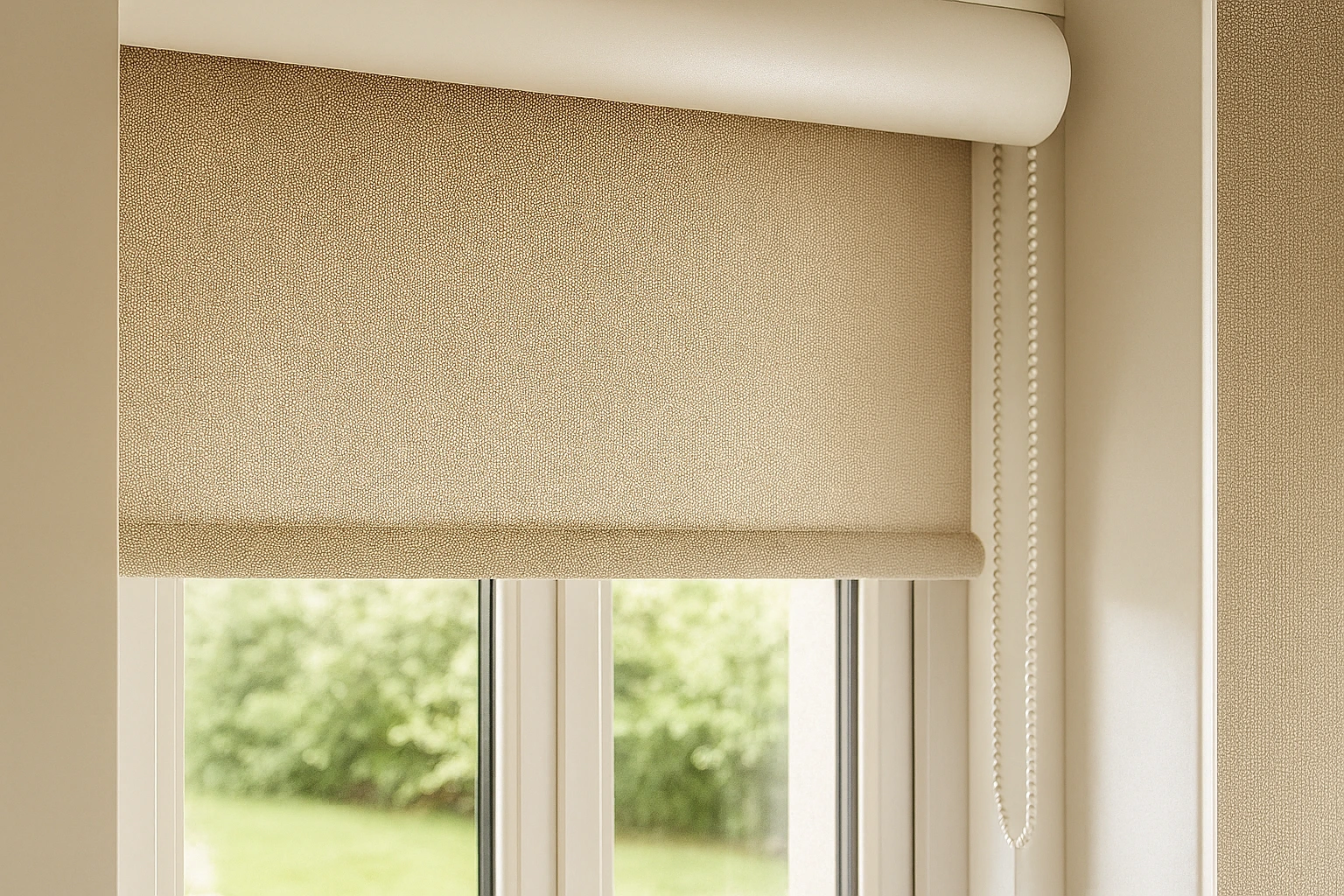 close-up of premium fabric roller blinds close-up of premium fabric roller blinds