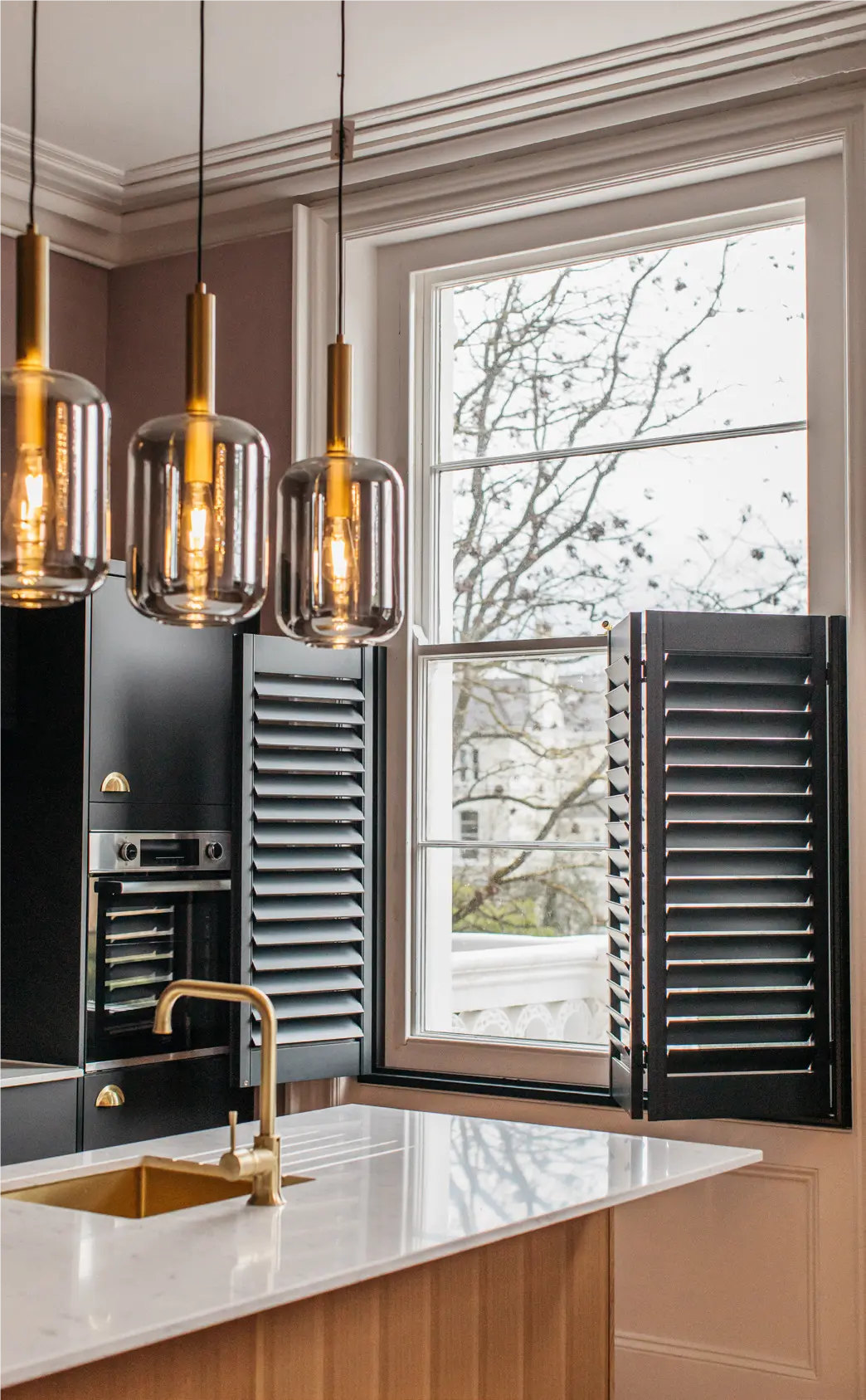 Paulownia, Black Grey, 76mm Slat.